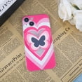 thumbnail image 2 of Funda de mariposa roja compatible con iPhone 11, con bonito diseño de corazón, con soporte de mariposa roja 3D para mujeres y niñas., 2 of 8
