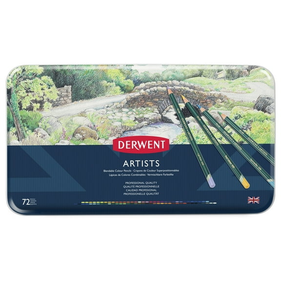 Derwent Artists' Colored Pencil Set, 72-Color Tin Set