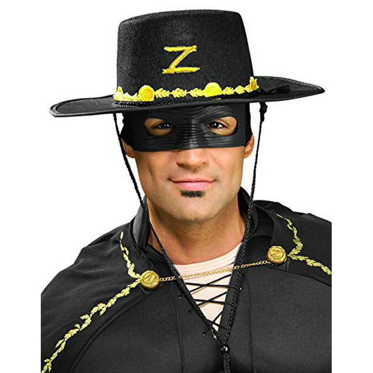 maag Skalk verdund Zorro Hat and Eye Mask Adult Halloween Accessory - Walmart.com