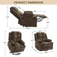 thumbnail image 6 of Danolapsi Oversized Power Lift Recliner Chair for Elderly with Vibration Massage and Lumbar Heating,150°Adjustable Lay Flat Lift Chair Electric Recliner Chairs,Stand Assist for Living Room, 6 of 7