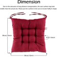 thumbnail image 5 of Nvzi Scorpiuse Chair Pads with Ties 15"x15" Non-Slip Soft Seat Cushions Set of 4 Breathable Pearl Cotton Filling Seat Cushion for Dining Living Room Kitchen Office Chair Den (15" x 15", Red), 5 of 5