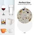 thumbnail image 6 of Lsque Dog Animal Pattern 4" Drink Coasters Set of 4, PVC Leather Absorbent Coasters, Table Coaster Set Decorative Coffee Cup Coasters Housewarming Gift -Round Shape, 6 of 6