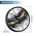 thumbnail image 3 of Voice Activated Clock with Glow Light 12 Inch Large Silent Wall Clock Battery Operated for Home Decor Black and Gold Shapes, 3 of 8