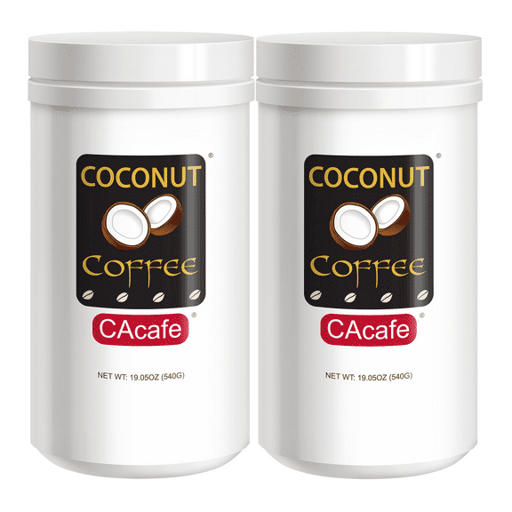 (2 Pack) CAcafe Coconut Medium Roast, Instant Coffee, 19.05 oz each