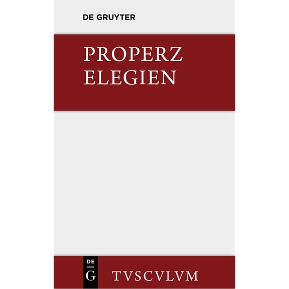 Sammlung Tusculum Elegien, (Hardcover)