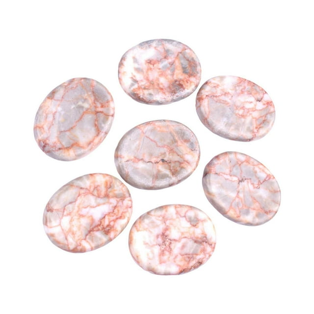Ellipsoidal Uncompressed Rose Quartz Thumb Stone, 35x45x10mm, Worry, Relaxation and Massage Stone