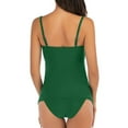 thumbnail image 5 of WREESH Womens Two Piece Swimsuit Tummy Control Tankini Swimsuit New Fashion Swimwear Casual Bikini Set Swimsuit Beach Bathing Suit Green, 5 of 5