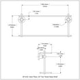 thumbnail image 3 of Astor Place Two Tiered Glass Shelf - Satin Chrome / 22 Inch, 3 of 3