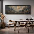 thumbnail image 6 of Large Framed Canvas Print Enchanted Forest MoonlightWall Art Decorative Ready to Hang Painting for Living room Bedroom 60x20 inches Black Frame, 6 of 9