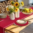 thumbnail image 4 of Pure Red Round 13 Inch Placemats Set of 6, Simple Solid Color HeatResistant Non Slip Place Mats for Dining Table, Wipeable Braided Kitchen Table Mats for Housewarming, 4 of 9