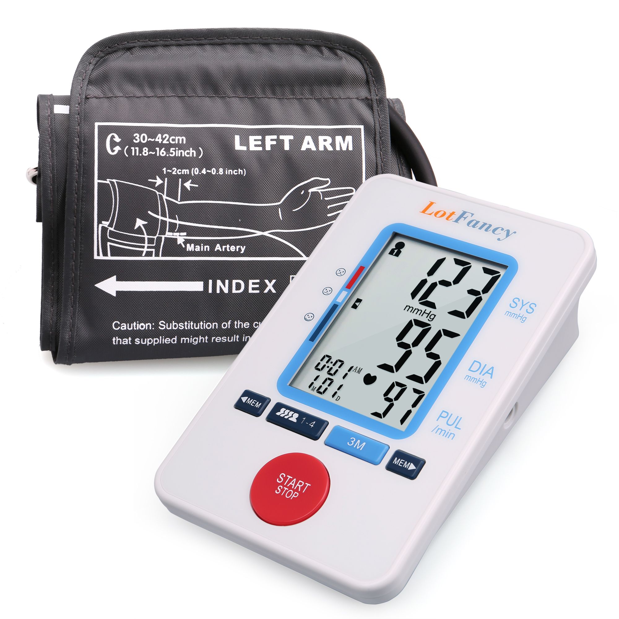 LotFancy Large Cuff Blood Pressure Monitor Automatic Digital BP