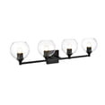 thumbnail image 6 of Living District Foster 4-Light Iron & Glass Bath Sconce in Black/Clear, 6 of 7