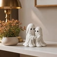 thumbnail image 5 of Halloween Ghost Figurine Ghost Statue, Spooky Sculpture Decoration, Halloween Creative Ornaments with Funny Face Expression for Fall Home Fireplace Garden Indoor Kitchen Party Porch, 3.54x3.93in, 5 of 9