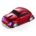 thumbnail image 2 of Ratón Clásico BKLNOG en Forma de Coche Actualizado con Faros LED 1600 DPI Rojo, 2 of 2
