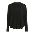 thumbnail image 4 of GEWSEY Women's Mock Neck Batwing Sleeve Sweaters 2025 Fall Winter Oversized Knit Cute Pullover Sweater Dolman Tops Trendy (Black, M), 4 of 5