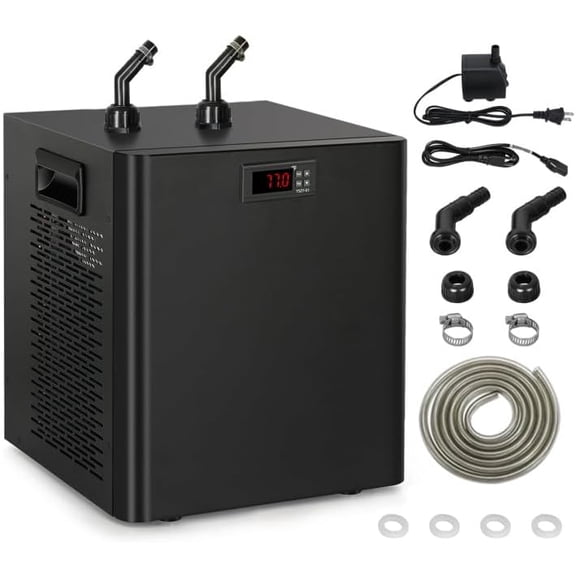 1/3 HP Aquarium Chiller for 79 Gal - Ultra-Quiet Operation for Hydroponics Systems & Coral Reef Tanks with Advanced Cooling Technology