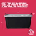 thumbnail image 4 of Life Story 55 Qt Stackable Storage Bin, Heavy Duty Lidded Container, Black/Gray, 6 Pack, 4 of 13