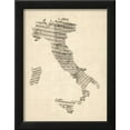 thumbnail image 2 of Old Sheet Music Map of Italy Map, Framed Art Print Wall Art by Michael Tompsett, 2 of 5