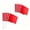 A, variant on Clearance! Soovim 10Pack Mini Flags Small Flags on Sticks Small Festival Bunting, Solid Color Pennant Banner for Party, Red 14x21cm
