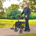 thumbnail image 2 of Costway Andador Rollator 2 en 1 Multiusos de Aluminio con Altura Ajustable para Personas Mayores Carga 136 kg Costway Modern, 2 of 10