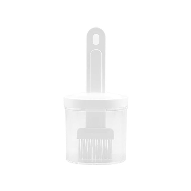 Ounissouiy Juego de brochas para repostería, 1 unidad, de silicona resistente al calor para el hogar, cocina, cocina al aire libre, barbacoa, parrilla, Cocina y Comedor Blanco