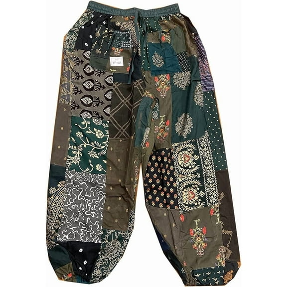 Harem Pants for Women Patchwork Yoga Boho Palazzo Maternity PJ Clothing