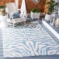 thumbnail image 2 of SAFAVIEH Courtyard Gerald Animal Indoor/Outdoor Area Rug, Ivory/Aqua, 2'7" x 5', 2 of 8