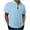 Blue, variant on BXINGOHAI Men's Short Sleeve Golf Shirts Quarter-Zip Casual Slim Fit Mock Neck Basic Shirts Clearance Sale Gray,XL
