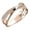 Rose Gold, variant on New Band Cubic Zirconia Criss Cross Ring for Women