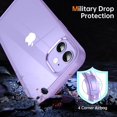 thumbnail image 3 of Shockproof Clear Case for iPhone 12/12 Pro, [Not Yellowing] [10FT Military Drop Protection] Hard Clear Back Four Corner Airbags Drop Protection Phone Cover, 6.1 inch, Purple, 3 of 14