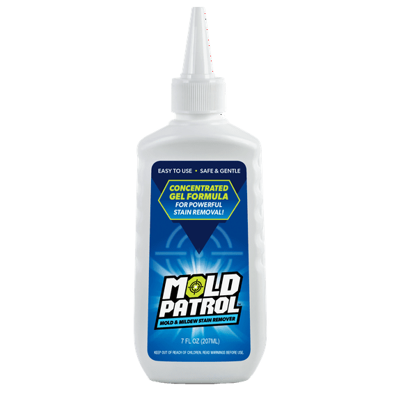 Mold Patrol Gel Mold & Mildew Remover Kit – 7 fl oz Gel Cleaner, Grout Pen & Brush for Tile, Seals, Shower Glass & More