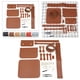 thumbnail image 4 of Kit de bolso de hombro de cuero precortado para mujer, hecho a mano, bolso de mano artesanal marrón, 4 of 9