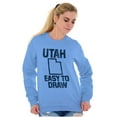 thumbnail image 4 of Utah Easy To Draw Beehive State Unisex Plus Fleece Graphic Sweatshirt Brisco Brands 3X, 4 of 5