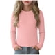 thumbnail image 2 of Camisas lisas de manga larga para niñas, lindas blusas casuales elegantes con cuello redondo, ropa, camisas de cuello redondo, top de poliéster para niñas, 2 of 7