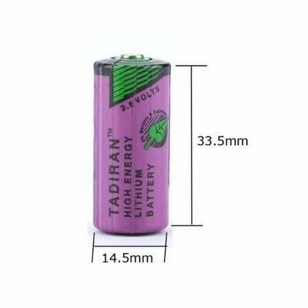 PROTOW (1-Pack) TL-5955 2/3AA 1650mAh 3.6V Lithium PLC Battery Replacement for Tadiran TL-2155 TL-4955 TL-5155 TL-5955 SL-361 ER14335