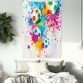 thumbnail image 3 of Soccer Tapestry, Colored Splashes All over Soccer Balls Score World Cup Championship Athletic Artful, Wall Hanging for Bedroom Living Room Dorm Decor, 40W X 60L Inches, Multicolor, by Ambesonne, 3 of 5