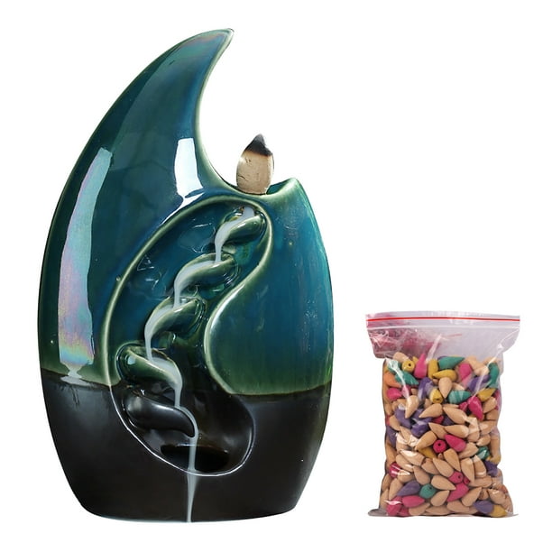 Backflow Incense Burner Waterfall Incense Holder with Cones 