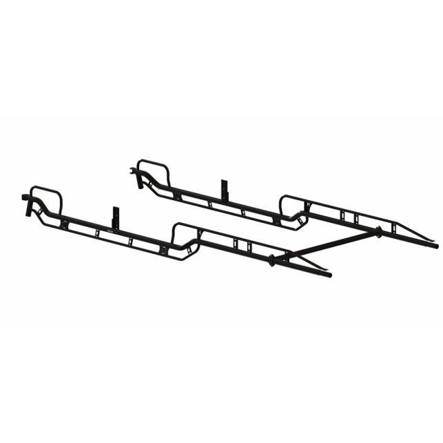 Holman Ladder Rack Side Rail 12203 Pro Rack; For Use With Pro Rack Series Ladder Rack; Powder Coated Black; Steel; Forklift Loadable