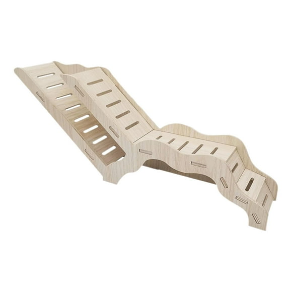 Escondites de casas para hámsteres Ratones Juguete de escalada para hámster Escalera de madera Juguete de escalada para Estilo A 42x16cm