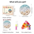 thumbnail image 2 of Latch Hook Rug Kit Beach Starfish and Shells Stamped Handmade Round Shape Carpet Crochet Yarn Craft DIY Hook and Latch Door Mat Tapestry for Christmas Home Floor Decor 50x50cm(5), 2 of 7
