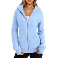 thumbnail image 1 of ORUYROP Womens Zip Up Hoodies Fleece Jackets Sweatshirts Fall Outfits Sweaters With Pockets Winter Y2k Clothes, 1 of 5