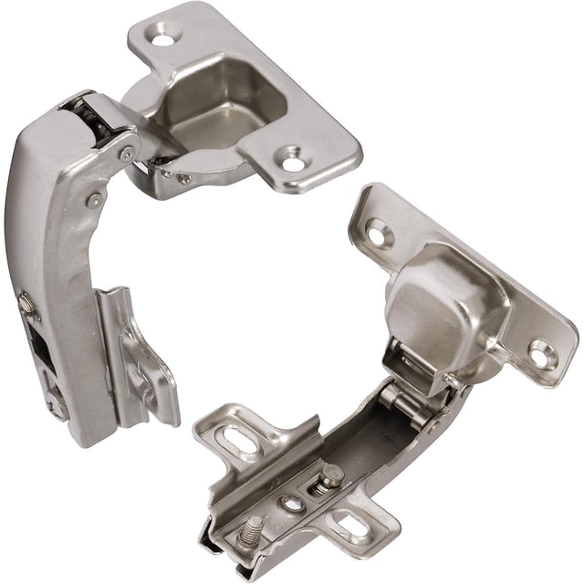 Set of 4 invisible 90 clip-on hinges - for single-door corner furniture doors - mounting opening 35mm