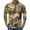Bronze, variant on Realistic Camo Quarter Zip Pullover for Men, Long Sleeve Hunting Fishing Jersey with Moisture Wicking Quick Dry Fabric - Lightweight Outdoor Athletic Performance Tops Bronze L