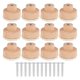 thumbnail image 2 of Pomos de Tocador de RatáN Bohemio, Pomos de CajóN de Madera Redondos, Tejido de Mimbre Hecho una Mano y Tornillos para Pomos de Muebles Bohemios, Beige, 12 Piezas, 2 of 5