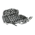 thumbnail image 1 of Bufanda árabe para exteriores, envolturas para el cabello, convenientes, pañuelos para la cabeza, bufandas con flecos a cuadros, turbante para mujeres en y negro, 1 of 8