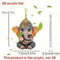 thumbnail image 3 of RXIRUCGD Small 2D Flat Acrylic Car Pendant Bag Key Chain Hanging Tag, 3 of 6
