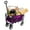 Purple, variant on Collapsible Foldable Wagon Cart, Utility Beach Wagon with Strapping System, Utility Grocery Cart with All-Terrain Wheels for Camping/Shopping/Sports/Gardeing, Purple
