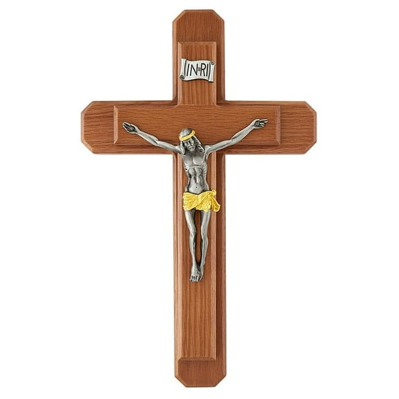 Christian Brands 13" H Walnut Sick Call Crucifix Set