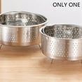 thumbnail image 6 of Stainless Steel Steamer Basket Metal Steamer Insert Steaming Rack Vegetables Fruit Colander Strainer with Handle, 6 of 6