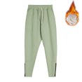 thumbnail image 3 of JUUYY Men's Fleece Lined Sweatpants Winter Warm Thick Comfort Casual Athletic Pants Big and Tall Loose Workout Running Pants Green XXL, 3 of 7